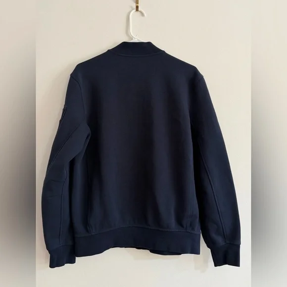 Polo Ralph Lauren men’s Medium Navy Iconic Double Knit Fleece Tech Bomber Jacket - Picture 9 of 11
